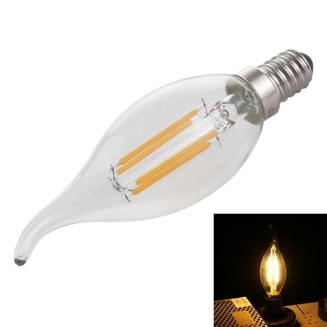 Vintage LED Bulb for Cozy Home Lighting and Decor Use - clear filament candle bulb with warm glow, ideal for table lamps and ceiling fixtures