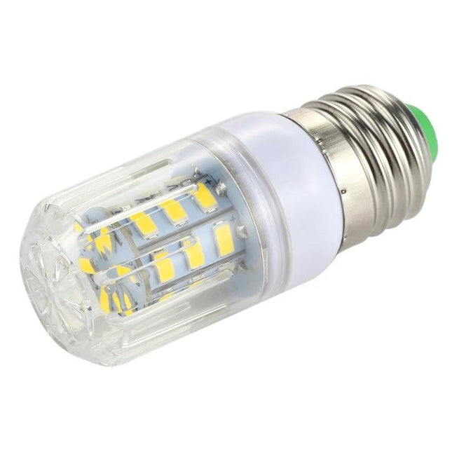 Energy-Efficient LED Bulb for Daily Home Lighting Needs - clear LED corn bulb showing filament, E26 base, ideal for reading and low-energy home lighting