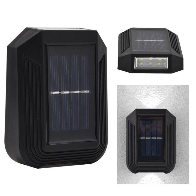 Lámpara de pared solar de 6 LED para exteriores, decorativa, para jardín, con luz hacia arriba y hacia abajo