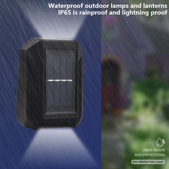 Solar-Powered 6 LED Wall Lamp for Outdoor Garden & Landscape Lighting