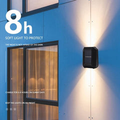 Solar-Powered 6 LED Wall Lamp for Outdoor Garden & Landscape Lighting