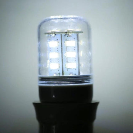 Energy-Efficient LED Corn Bulb for Home and Office Lighting close-up of illuminated LED corn bulb showing multiple LED chips, ideal for kitchens and workspaces