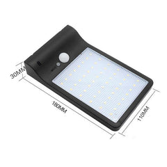 Luz de pared solar para exteriores, impermeable, con sensor, 48 LED de dos colores, 3,8 W, para jardín, calle, sin poste, flujo luminoso: 450 lm