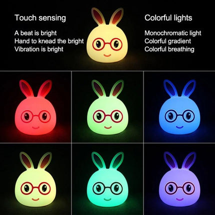 Charming Rabbit Inspired Lamp for Daily Evening Routines - cute touch-sensing night lamp with colorful mood lights