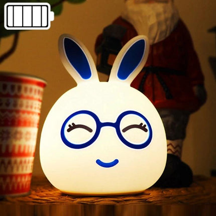 Charming Rabbit Inspired Lamp for Daily Evening Routines - cute portable rabbit night lamp on nightstand providing gentle reading light