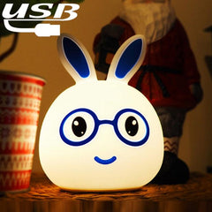 Charming Rabbit USB LED Night Light - Fun Gift for All Ages