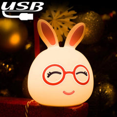 Charming Rabbit USB LED Night Light - Fun Gift for All Ages