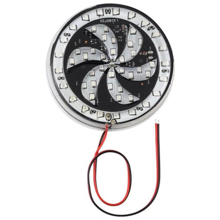 Motorcycle RGB Flashing Light for Night Riding Atmosphere — round LED module with wiring for improved visibility