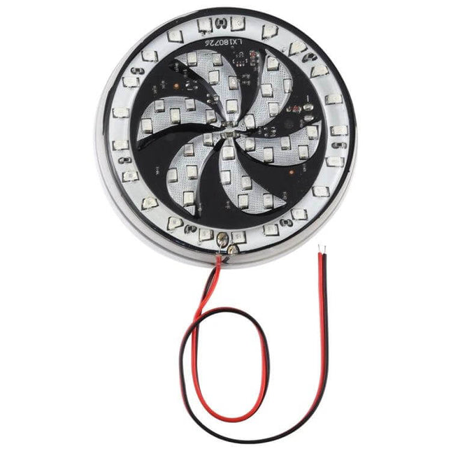 Motorcycle RGB Flashing Light for Night Riding Atmosphere — round LED module with wiring for improved visibility