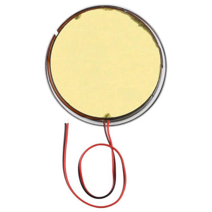 Motorcycle RGB Flashing Light for Night Riding Atmosphere - round LED module with red and black wires for motorcycle visibility enhancement