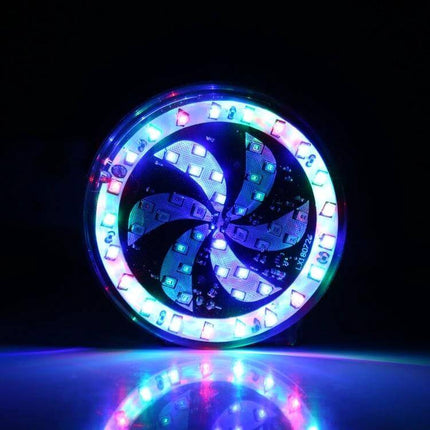 Motorcycle RGB Flashing Light for Night Riding Atmosphere - colorful LED ring mounted on motorcycle to improve visibility