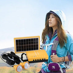 Versatile Portable Lighting and Charging System with Solar Capability and TF Card Support