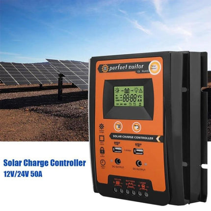 Portable Solar Charge Controller for Everyday Energy Management - compact 12V/24V auto-detect solar charge controller for RVs and off-grid use