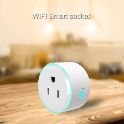 WiFi Smart Socket for App-Controlled Device Scheduling — compact white plug-in socket with LED ring and app scheduling features