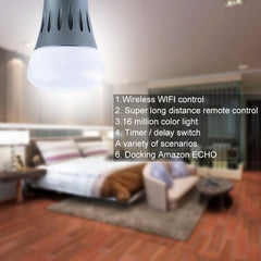 Smart RGB WiFi LED Bulb Compatible with Alexa & Google Home, Energy Efficient, AC 85-265V