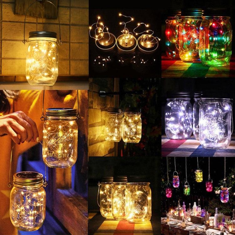 Solar LED Jar Cap Light for Enchanting Outdoor Ambiance - Bottle Not Included