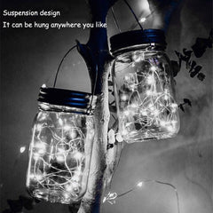 Solar LED Jar Cap Light for Enchanting Outdoor Ambiance - Bottle Not Included