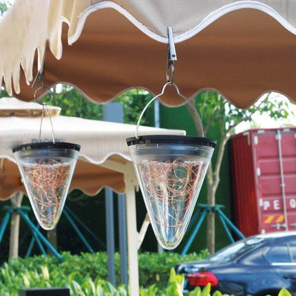 Solar Conical Starlight Pendant Lamp IP55 Outdoor Garden hanging solar conical starlight pendant illuminating pathway and patio ambiance