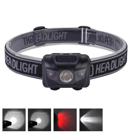 Outdoor Mini Light Headlamp For Running, Fishing, Climbing - compact 120 lumens 3W LED hands-free headlamp with adjustable strap and multiple beam modes