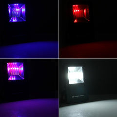 Luces de advertencia intermitentes de luz roja y azul, portátiles, con soporte, 24 LED SMD5730, 2400 LM, 6000-6500 K