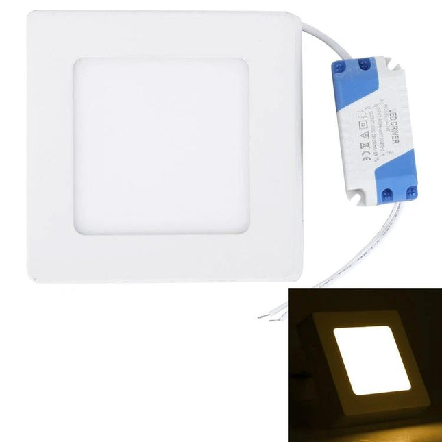 Energy-Efficient LED Panel Lights For Everyday Home Lighting - slim square recessed LED panel with driver, bright warm white for kitchens and bedrooms