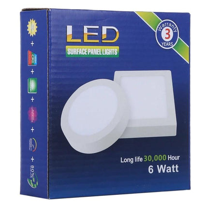 Energy-Efficient LED Panel Lights For Everyday Home Lighting - 6W surface panel lights in retail box