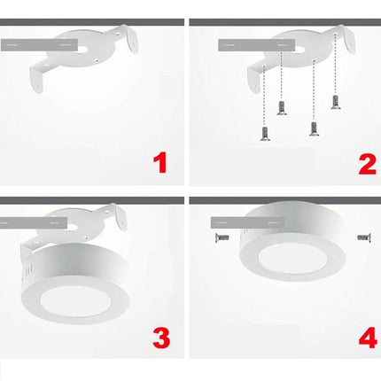 Energy-Efficient LED Panel Lights For Everyday Home Lighting recessed panel light installation steps showing mounting bracket screws and fixture in white