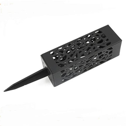 Outdoor Hollowing Out Solar Energy Garden Lawn Lamp For Pathways decorative black hollow stake light for garden borders and walkways