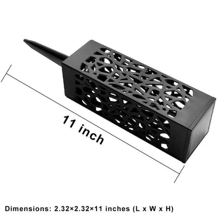 Outdoor Hollowing Out Solar Energy Garden Lawn Lamp For Pathways - 11-inch hollow decorative stake light for pathways and garden borders