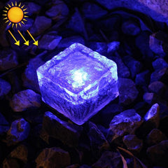 Solar-Powered IP68 Waterproof Tempered Glass LED Garden Buried Light