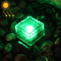 Solar-Powered IP68 Waterproof Tempered Glass LED Garden Buried Light