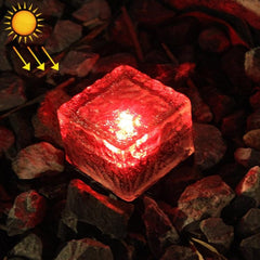 Solar-Powered IP68 Waterproof Tempered Glass LED Garden Buried Light