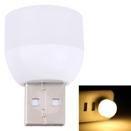 USB Mini Night Light for Daily Home and Travel Use - compact USB-powered bedside lamp with white and warm light options