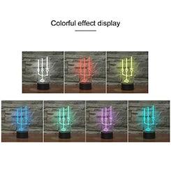 A Creative 3D LED Night Light for Home Decoration and Relaxation - multicolor bedside lamp with soft glow for reading and kids' rooms