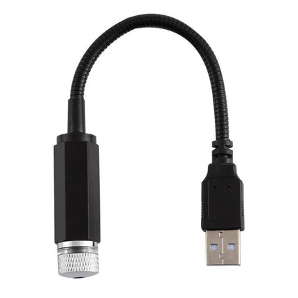 USB Atmosphere Light 360 Degree Rotating For Car And Home compact black USB-powered ambient light with flexible neck and rotating housing
