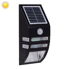 Aplique de pared para exterior de 80 LM, 6000-6500 K, con panel solar de 5 V y 0,5 W