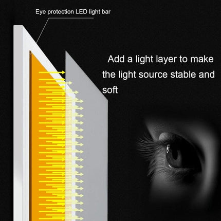A4 Portable USB LED Tracing Light Box for Art and Design slim 3mm eye-protection LED bar showing soft, stable light layer for tracing and eye comfort