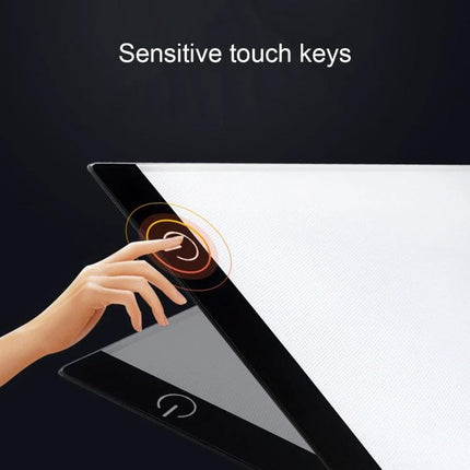 A4 Tracing Light Box for Drawing, Sketching, and Design Work with sensitive touch keys for even illumination and reduced eye strain