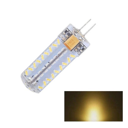 Versatile LED Light for Home, Office, and Studio Settings showing compact G4 bulb with warm illumination and low energy draw