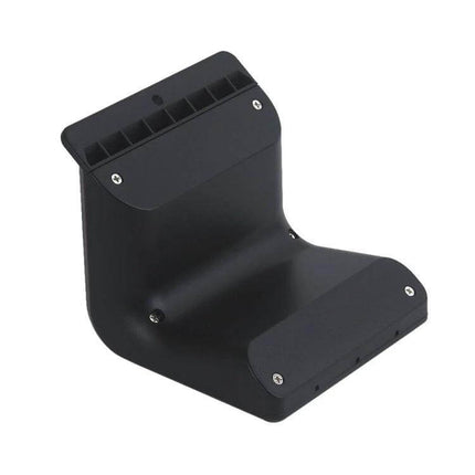 Solar Motion Sensor Wall Light For Outdoors With 8 LEDs black angled wall-mounted solar motion sensor light for walkway and doorway