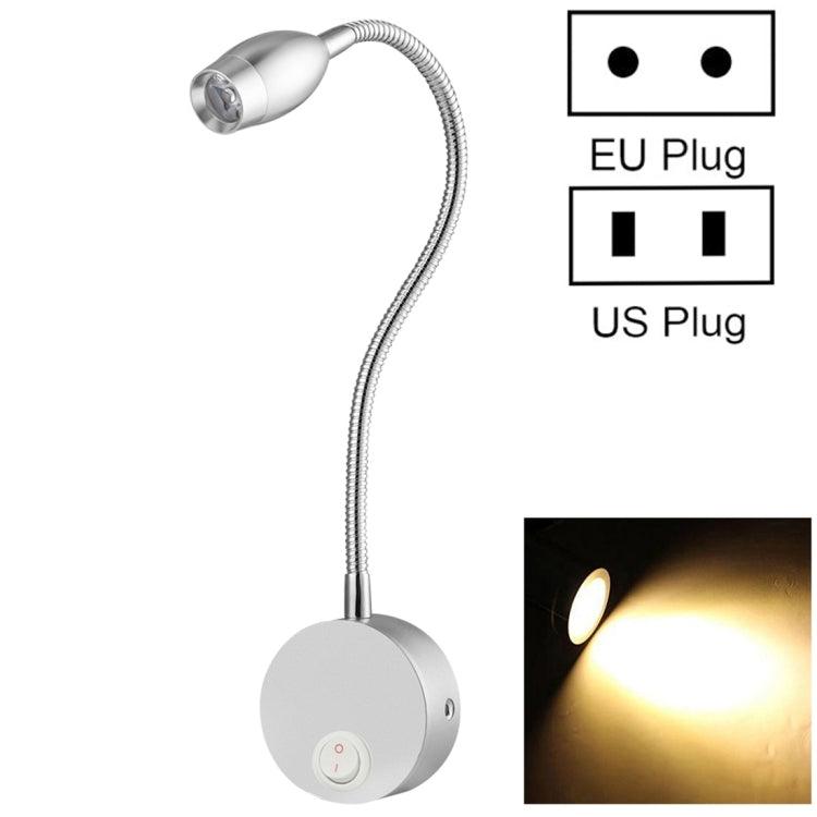 Lámpara de pared con luz de montaje en pared de 160 LM, 3000-3200 K, certificación CE/FCC, longitud de cuello de cisne: 30 cm, enchufe de EE. UU./UE, entrega predeterminada: enchufe de la UE