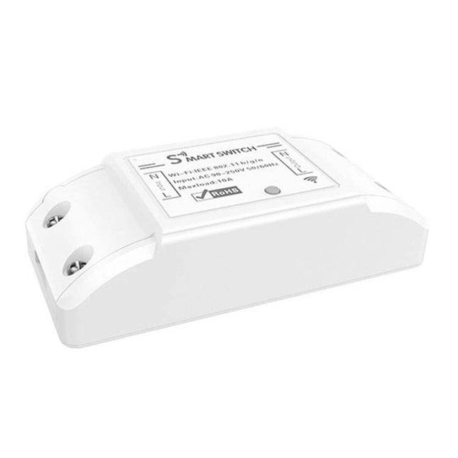 WiFi Smart Switch for Voice-Activated Home Control with Alexa compact white module for remote voice and app lighting control