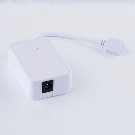 WiFi Remote Control Smart LED Strip Light Controller for Home Use - white compact WiFi controller with power port and connector for LED strip