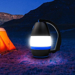 Lámpara LED de camping portátil L001 de 5 W con carga USB y función de banco de energía (verde)