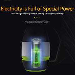 Versatile 5W USB Rechargeable Handheld LED Lantern with Power Bank (Green)