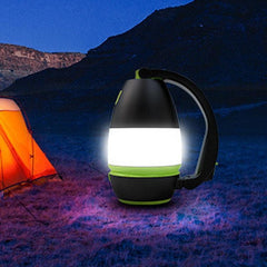 Lámpara LED de camping portátil L001 de 5 W con carga USB y función de banco de energía (verde)