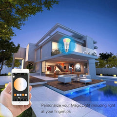 Smart LED Bulb with 6000K+RGB, Voice Control, 600 Lumens, Works with Alexa & Google Home, AC 175-255V