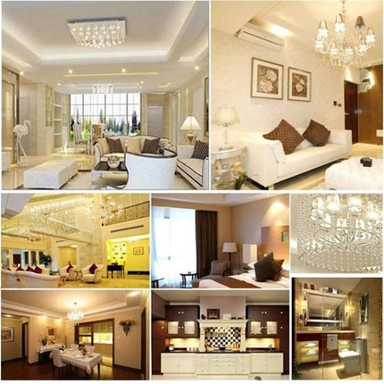 Efficient LED Bulb for Everyday Home Lighting Needs in modern living room, kitchen, bedroom and dining area showcasing warm, efficient illumination
