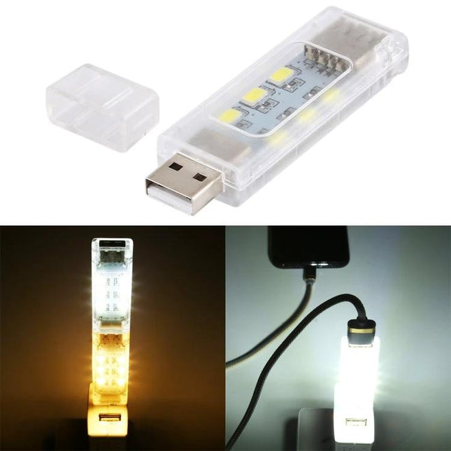 Compact Stackable USB Light for Daily Desk and Travel Use — Portable USB LED lamp for reading, desk work, and travel illumination