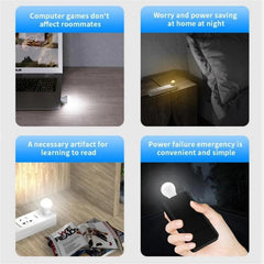 Compact 3-LED USB Night Lamp Bulb with Dual Lighting Options